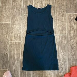 Teal dress with key hole